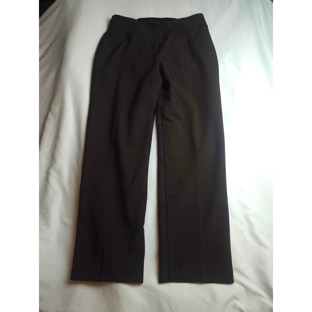 Kim Rogers Petite Black Dress Pants Straight Leg Trousers 10P Average Stretch
